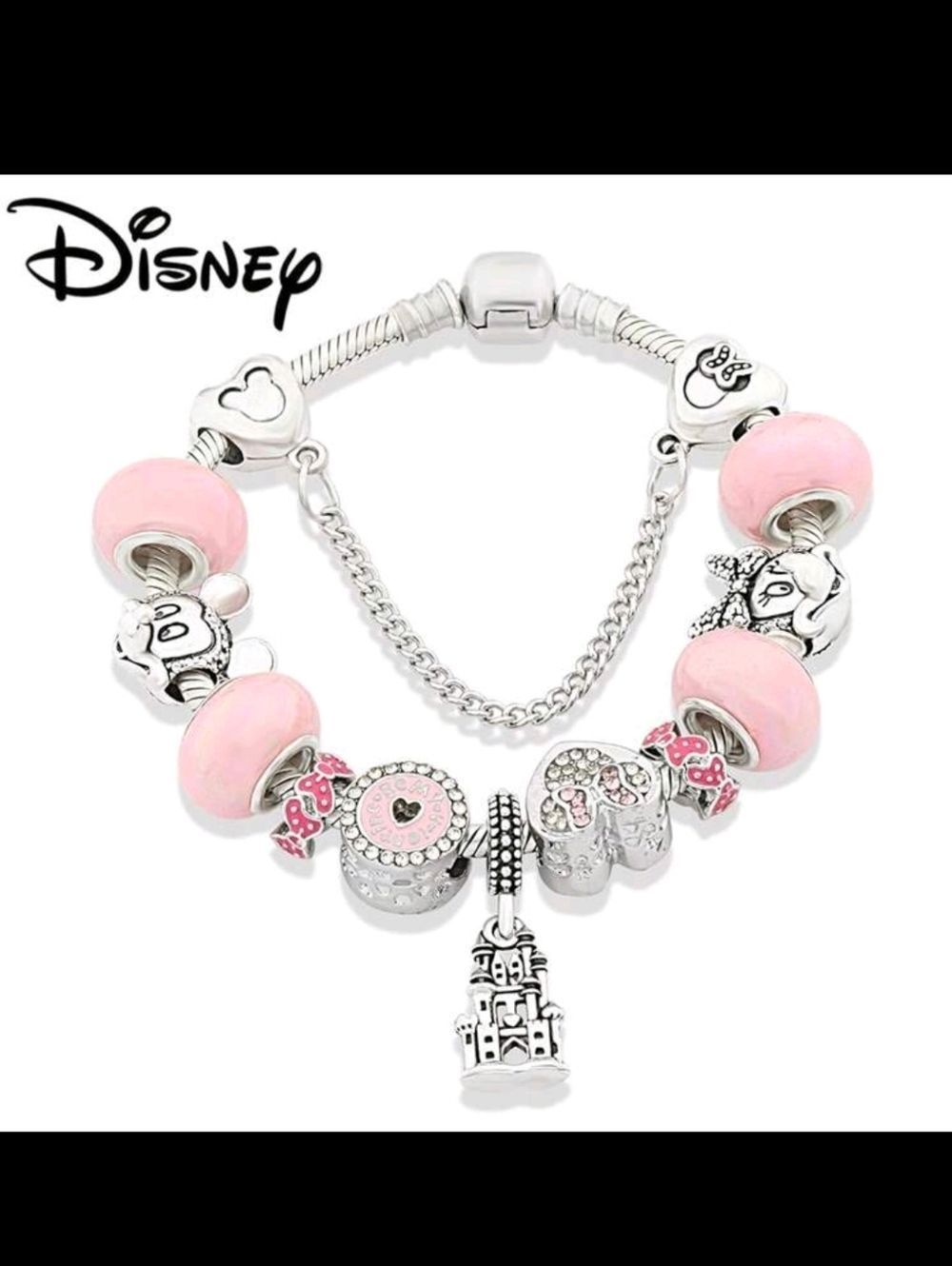 Disney Mickey & Minnie Mouse Castle Charm Bracelet